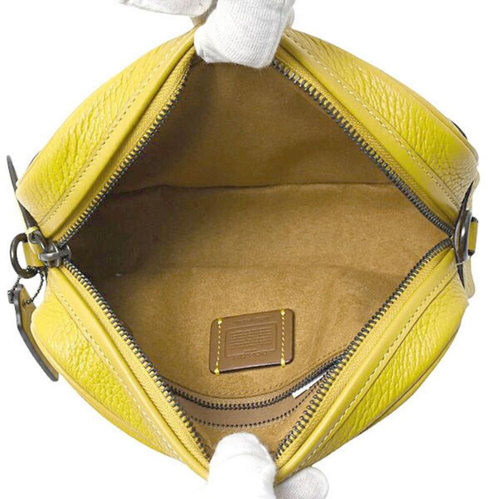 Pre Loved coach Crossbody Bag Leather Women yellow | yellow Crossbody Bags - Picture 5 of 8